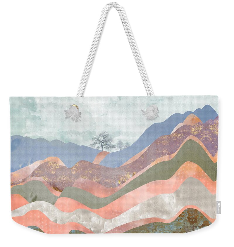 Clouds Weekender Tote Bag featuring the digital art Journey to the Clouds by Katherine Smit