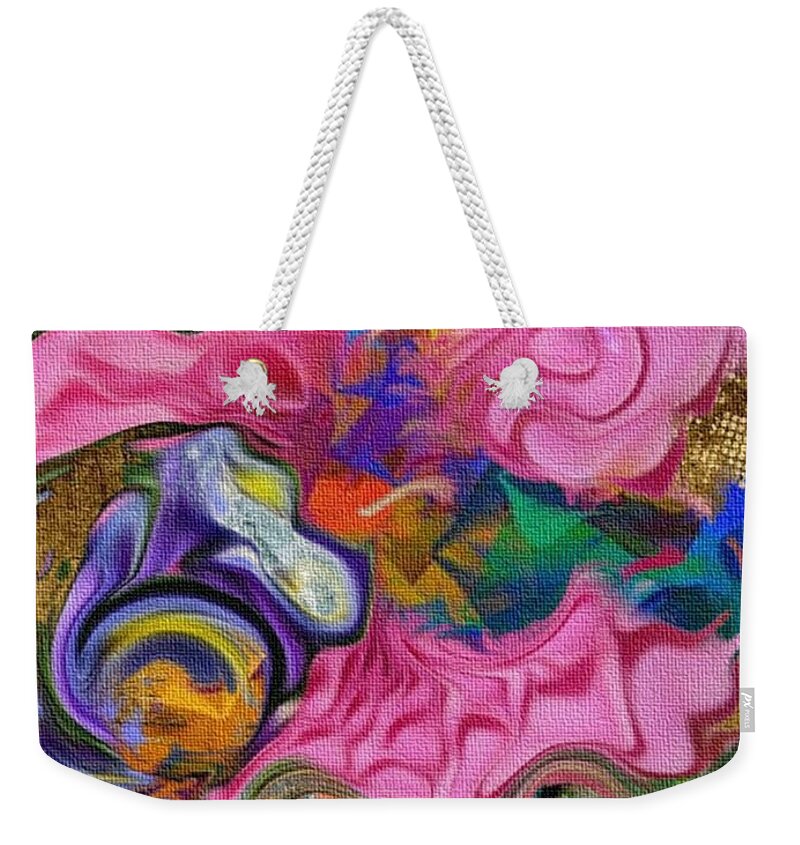 Abstract Weekender Tote Bag featuring the digital art Joy by Kathie Chicoine