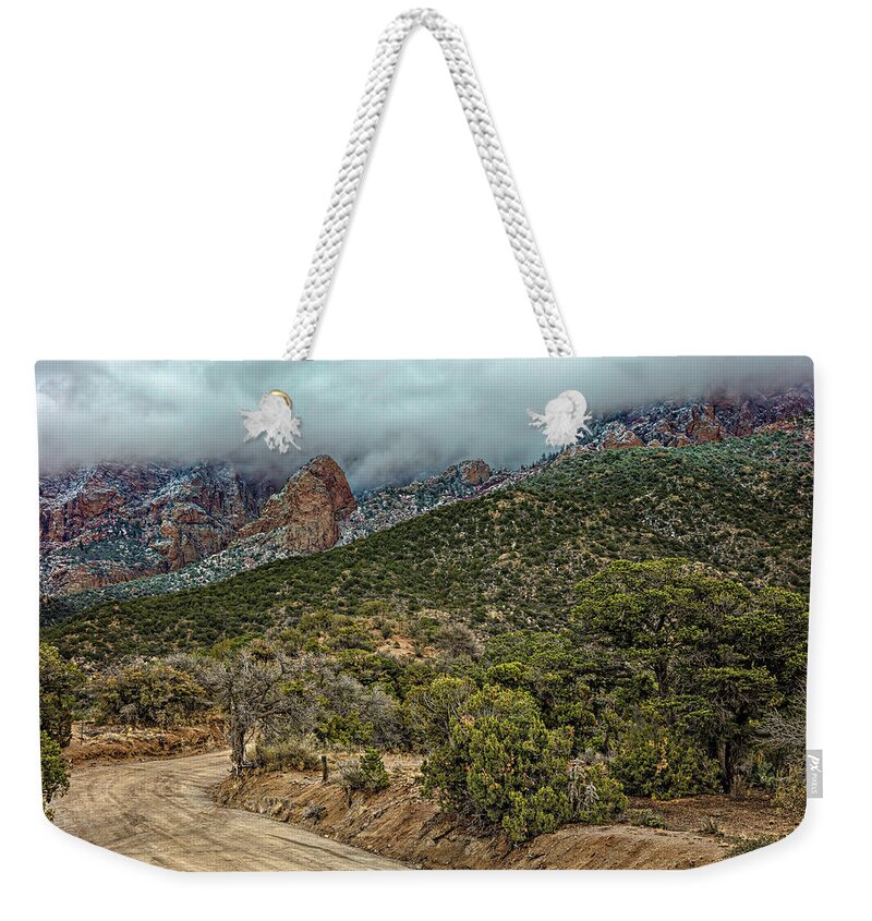 Landscape Weekender Tote Bag featuring the photograph Juan Tabo Recreation Area Dr by Michael McKenney