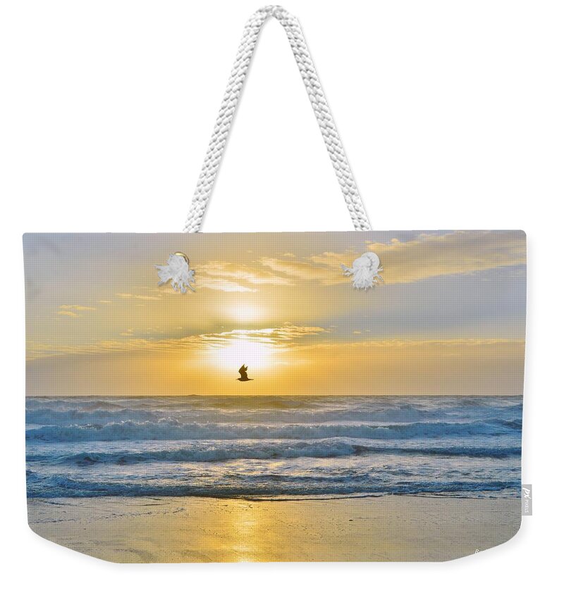 Obx Sunrise Weekender Tote Bag featuring the photograph July 30 Sunrise NH by Barbara Ann Bell