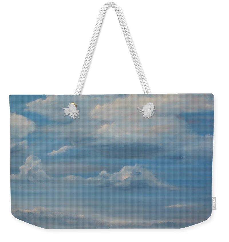 Sky Weekender Tote Bag featuring the painting July by Daniel W Green