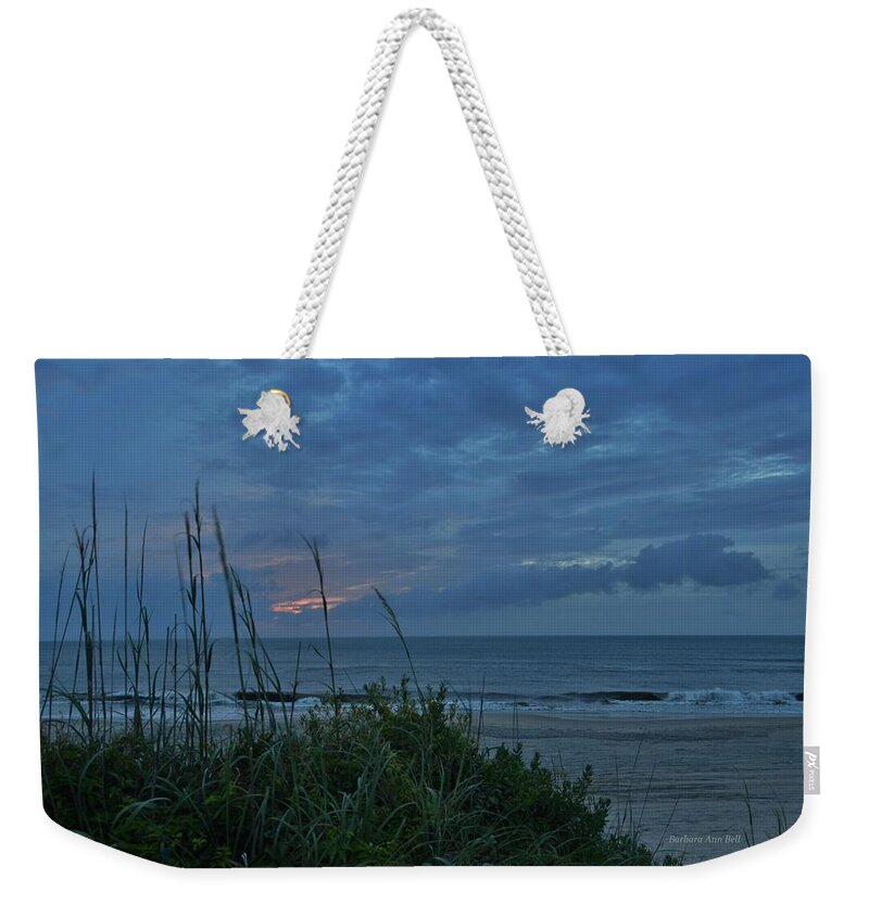 Obx Sunrise Weekender Tote Bag featuring the photograph June 20, 2017 by Barbara Ann Bell