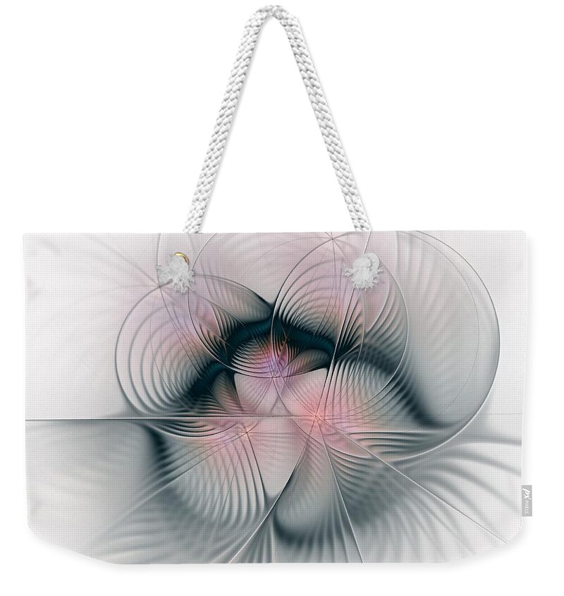 Fractal Weekender Tote Bag featuring the digital art Junos Mercy - Fractal Art by Nirvana Blues
