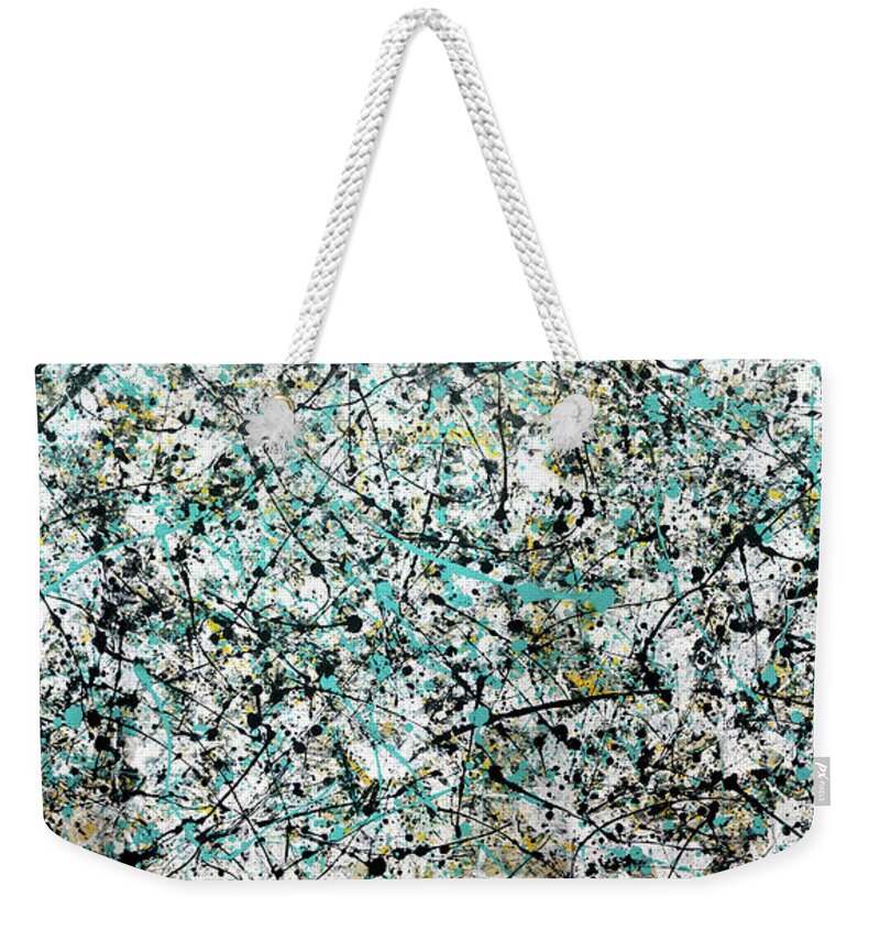 Abstract Weekender Tote Bag featuring the painting Jupiter Jam by Diane Thornton