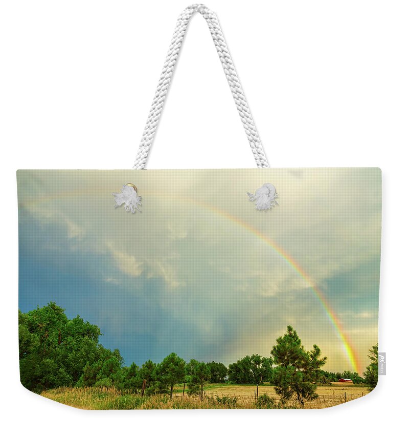 Rainbow Weekender Tote Bag featuring the photograph Just Another Colorado Rainbow by James BO Insogna