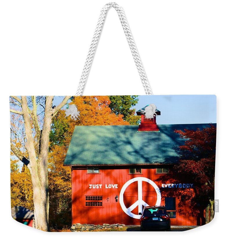  Weekender Tote Bag featuring the photograph Just Love Everybody by Polly Castor
