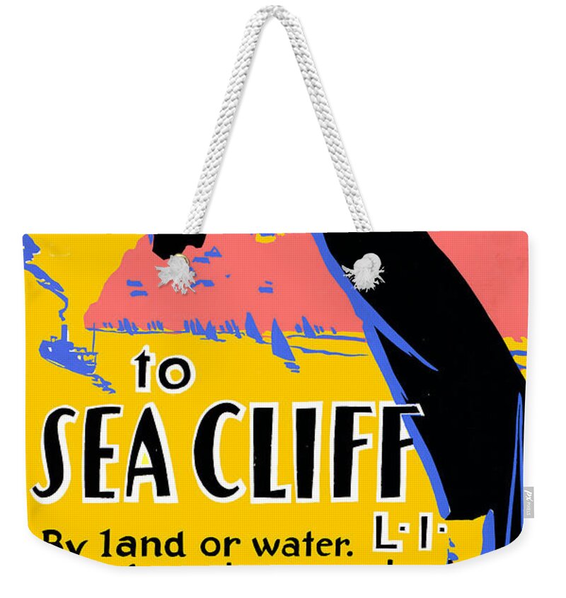 Just One Weekender Tote Bag featuring the painting Just one long step to sea Cliff by Long Shot