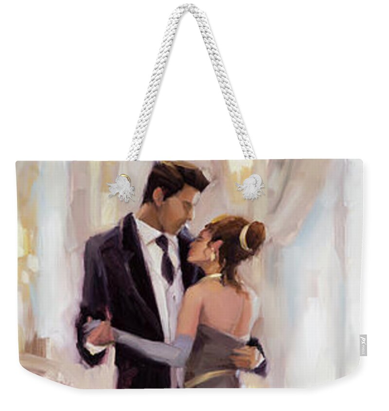 Romance Weekender Tote Bag featuring the painting Just the Two of Us by Steve Henderson