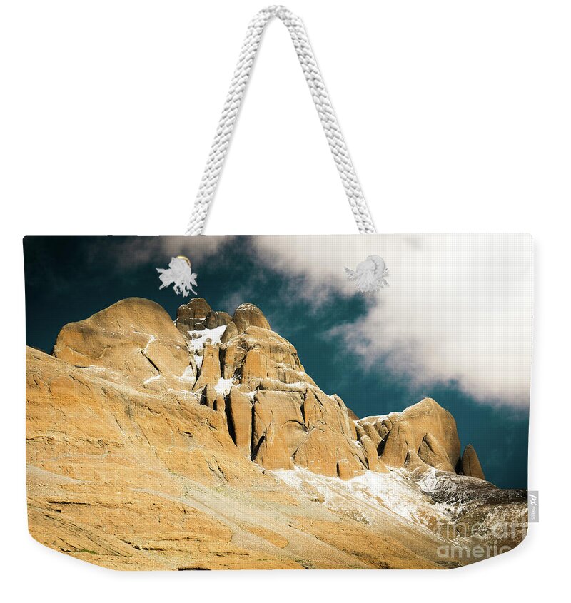 Tibet Weekender Tote Bag featuring the photograph Kailas kora Himalayas Mountain Tibet Yantra.lv by Raimond Klavins
