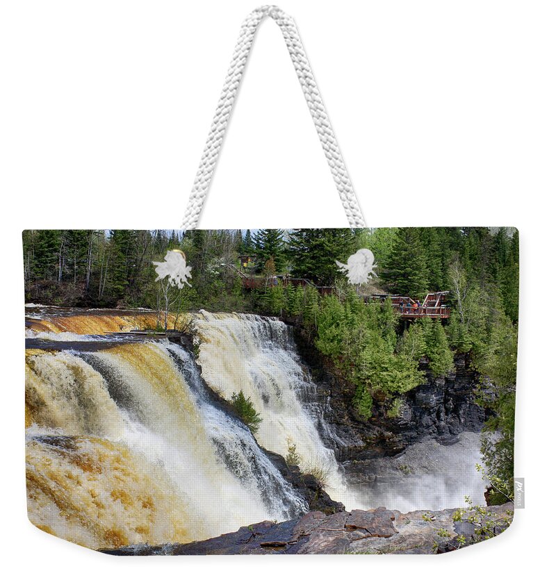 Kakabeka Falls Weekender Tote Bag featuring the photograph Kakabeca Falls 3 by Tatiana Travelways