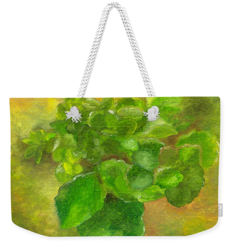 Flowers Weekender Tote Bag featuring the painting Kalanchoe by FT McKinstry