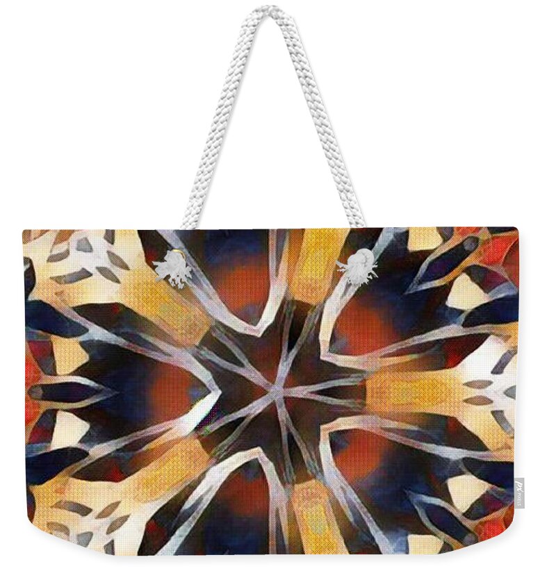 Kaleidoscope 2 Was Inspired By The Original Art Piece. Weekender Tote Bag featuring the pastel Kaleidoscope 2 by Brenae Cochran