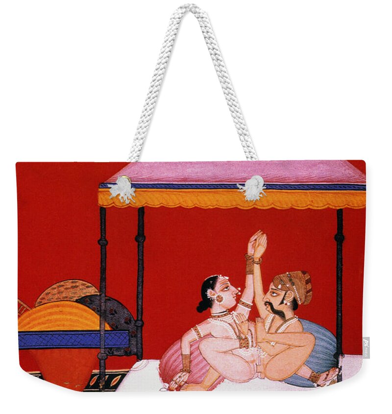 Asian Weekender Tote Bag featuring the painting Kama Sutra by Vatsyayana