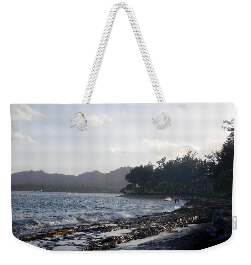 Kauai Weekender Tote Bag featuring the photograph Kauai Kapa'a Coast 1 by Amy Fose
