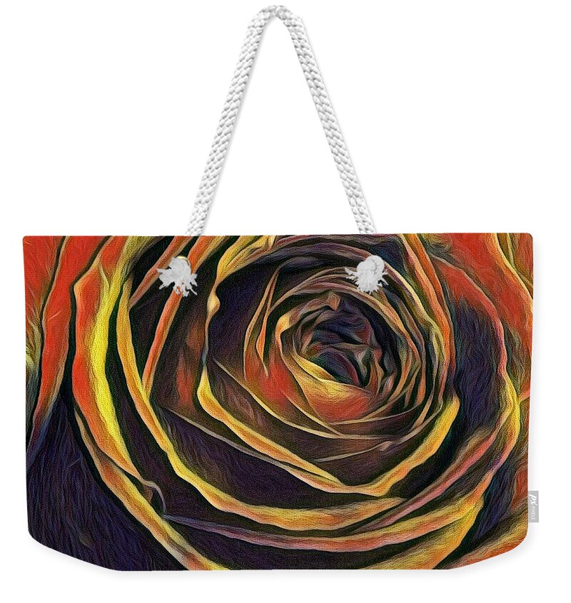  Weekender Tote Bag featuring the photograph Kayla Rose by Kimberly Woyak