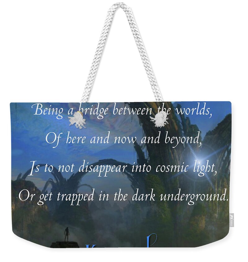 New Age Weekender Tote Bag featuring the digital art Kaypacha - July 11, 2018 by Richard Laeton