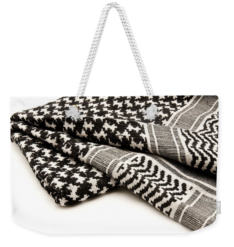 White Background Weekender Tote Bag featuring the photograph Keffiyeh by Fabrizio Troiani