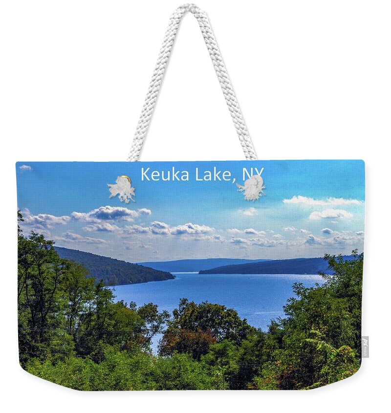 Finger Lakes Weekender Tote Bag featuring the photograph Keuka Lake, NY by Mary Courtney