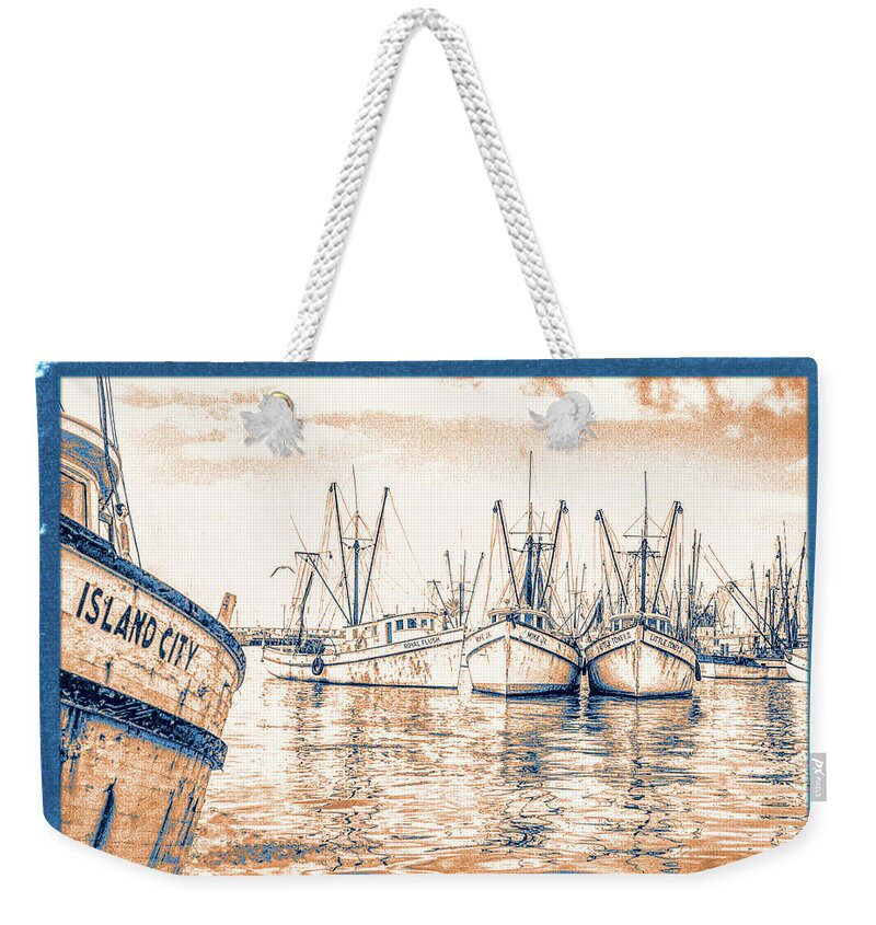 Key Weekender Tote Bag featuring the photograph Key West Harbor, 1965 by Richard Goldman