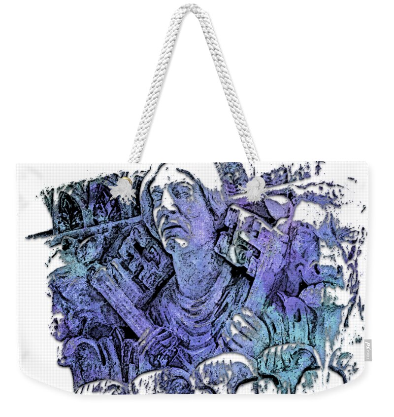Keys Weekender Tote Bag featuring the photograph Keys To The City Berry Blues 3 Dimensional by DiDesigns Graphics