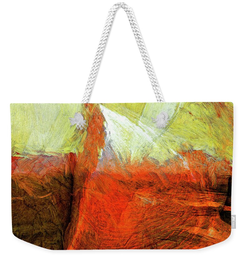 Abstract Weekender Tote Bag featuring the painting Kilauea by Dominic Piperata