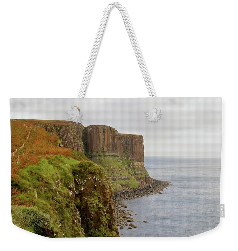 Scotland Weekender Tote Bag featuring the photograph Kilt Rock by Azthet Photography