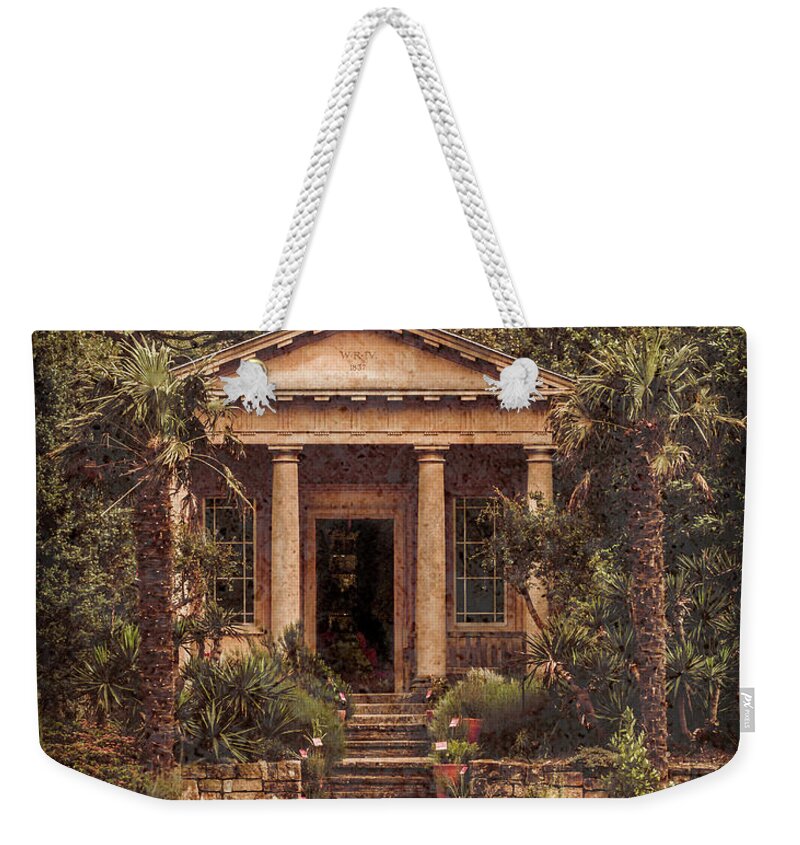 England Weekender Tote Bag featuring the photograph Kew Gardens, England - King William's Temple by Mark Forte