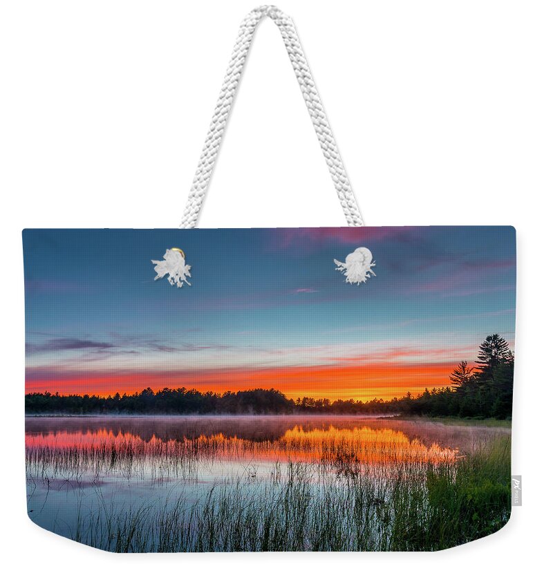 Kingston Lake Weekender Tote Bag featuring the photograph Kingston Lake Sunset by Gary McCormick