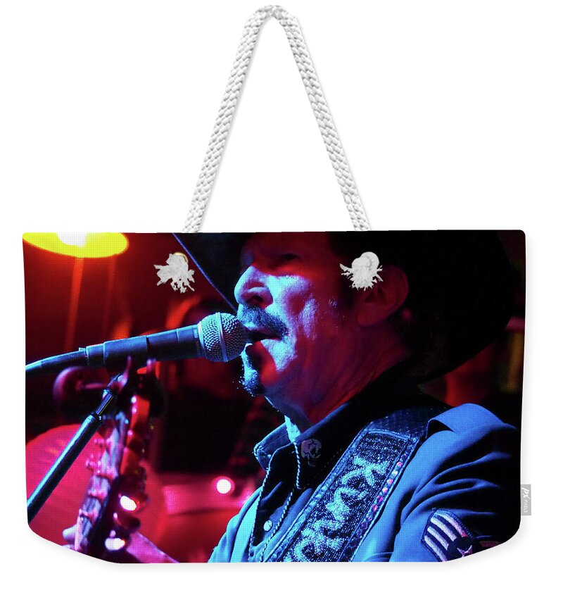 Kinky Weekender Tote Bag featuring the photograph Kinky in Concert by C H Apperson