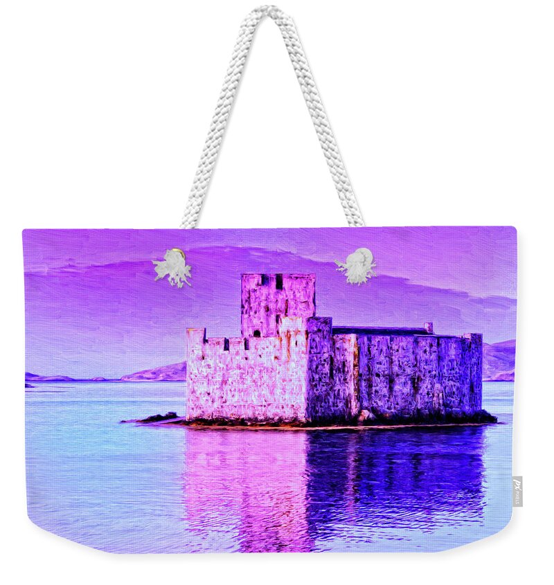 Castle Weekender Tote Bag featuring the painting Kisimul Castle by Dominic Piperata