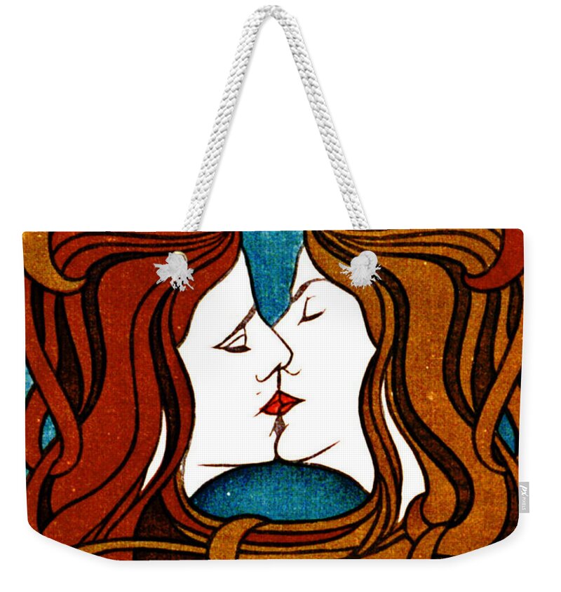 Kiss 1898 Weekender Tote Bag featuring the photograph Kiss 1898 by Padre Art