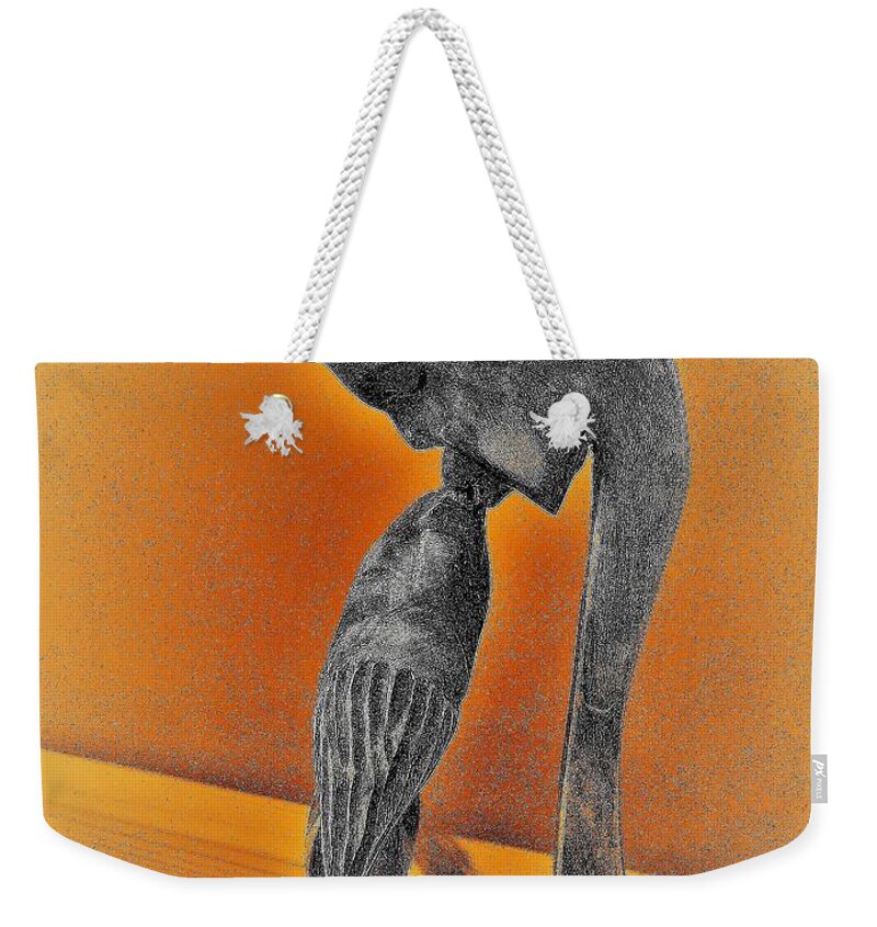 Art Weekender Tote Bag featuring the mixed media Kiss by Funmi Adeshina