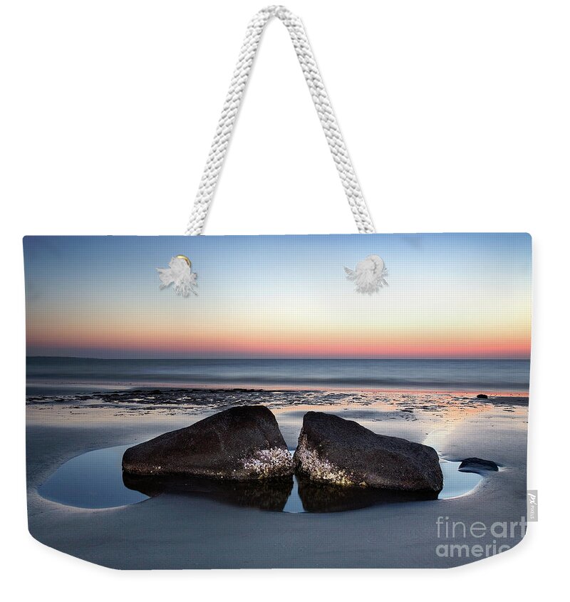 Jekyll Island Weekender Tote Bag featuring the photograph Kissing Rocks by Patti Schulze