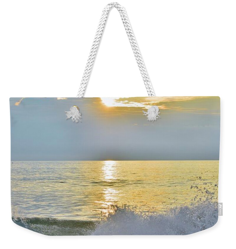 Obx Sunrise Weekender Tote Bag featuring the photograph Kitty Hawk Sunrise 8/20 by Barbara Ann Bell