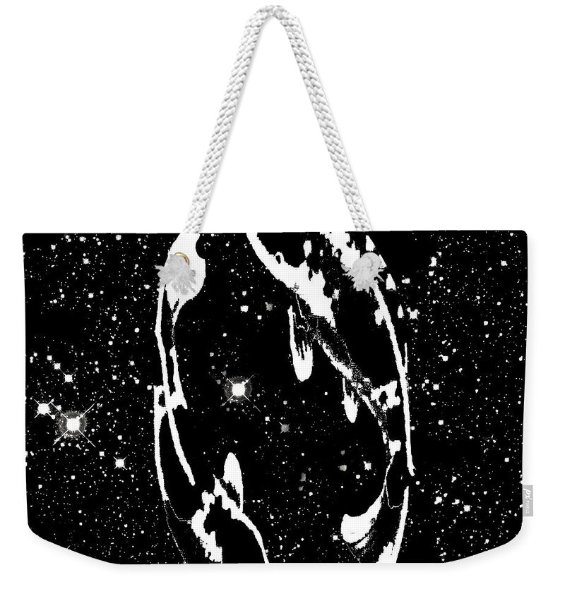 Koi Weekender Tote Bag featuring the painting Koi by Saundra Myles