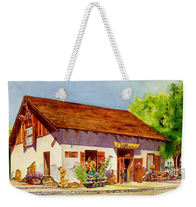 Commissions Weekender Tote Bag featuring the painting Kottinger Barn by Karen Fleschler