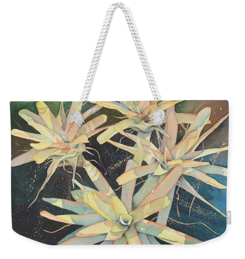Bromeliads Weekender Tote Bag featuring the painting Kula Constellation by Kelly Miyuki Kimura