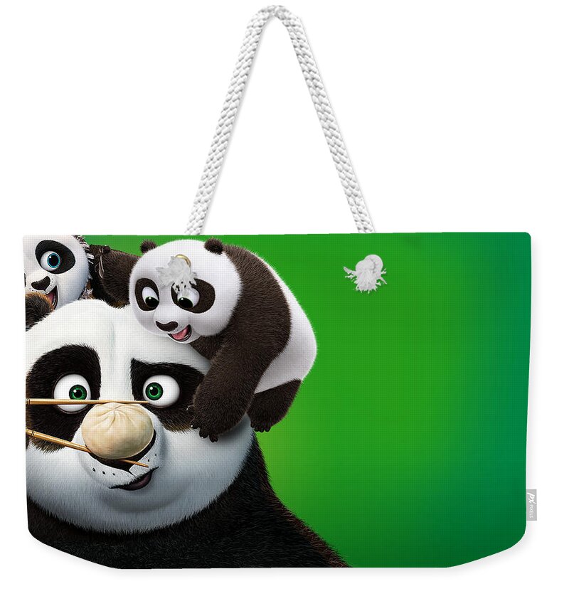 Kung Fu Panda 3 Weekender Tote Bag featuring the digital art Kung Fu Panda 3 by Super Lovely