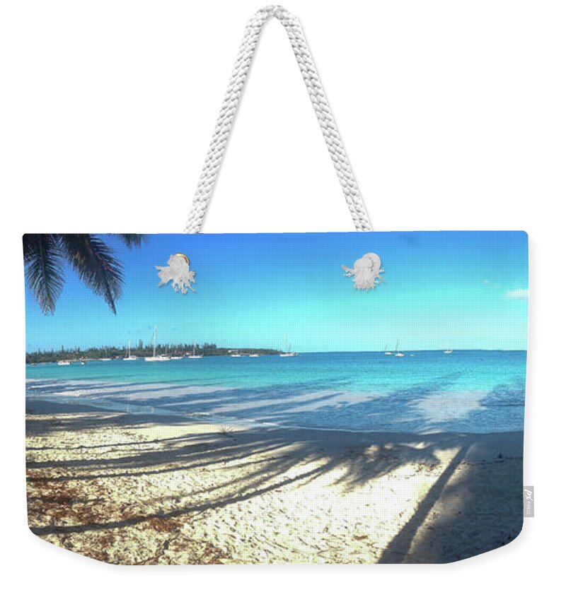 Beach Weekender Tote Bag featuring the photograph Kuto Bay morning by Dorothy Darden