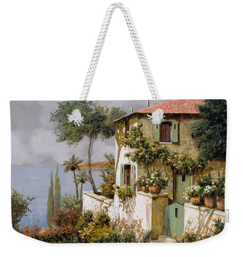 Llandscape Weekender Tote Bag featuring the painting La Casa Giallo-verde by Guido Borelli