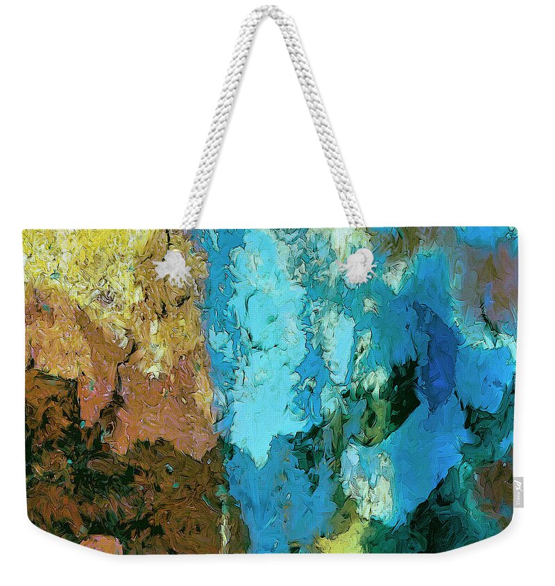 Abstract Weekender Tote Bag featuring the painting La Playa by Dominic Piperata