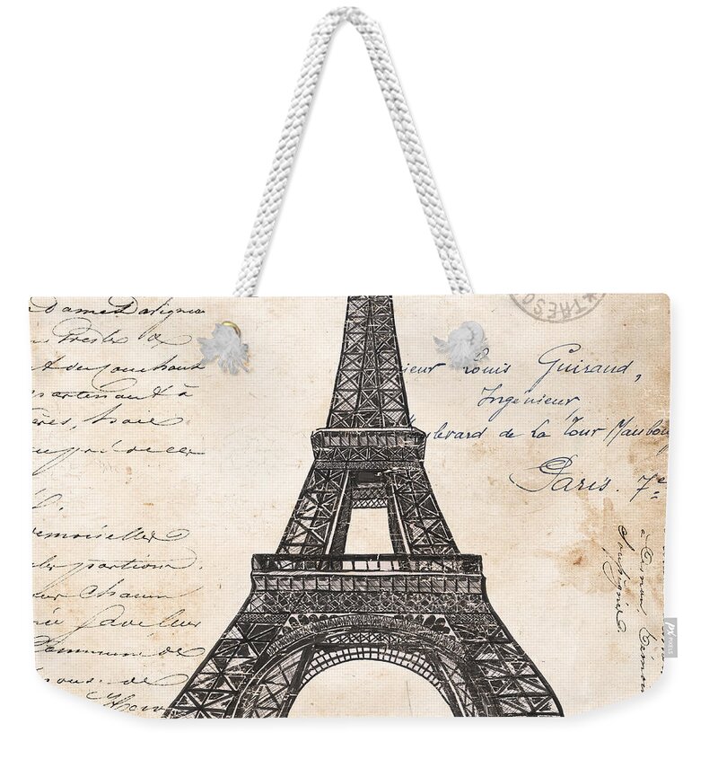 La Tour Eiffel Weekender Tote Bag For Sale By Debbie Dewitt