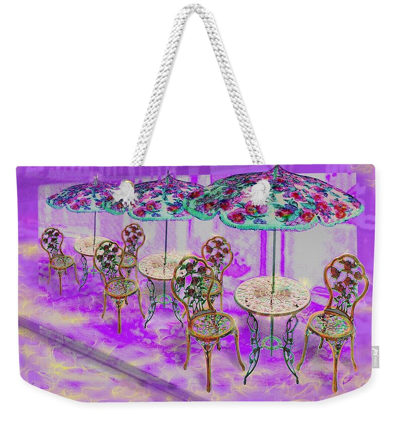 Victor Shelley Weekender Tote Bag featuring the painting La Ville Lumiere by Victor Shelley