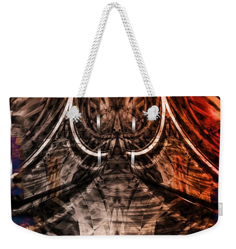 Abstract Weekender Tote Bag featuring the digital art Labyrinth by Art Di