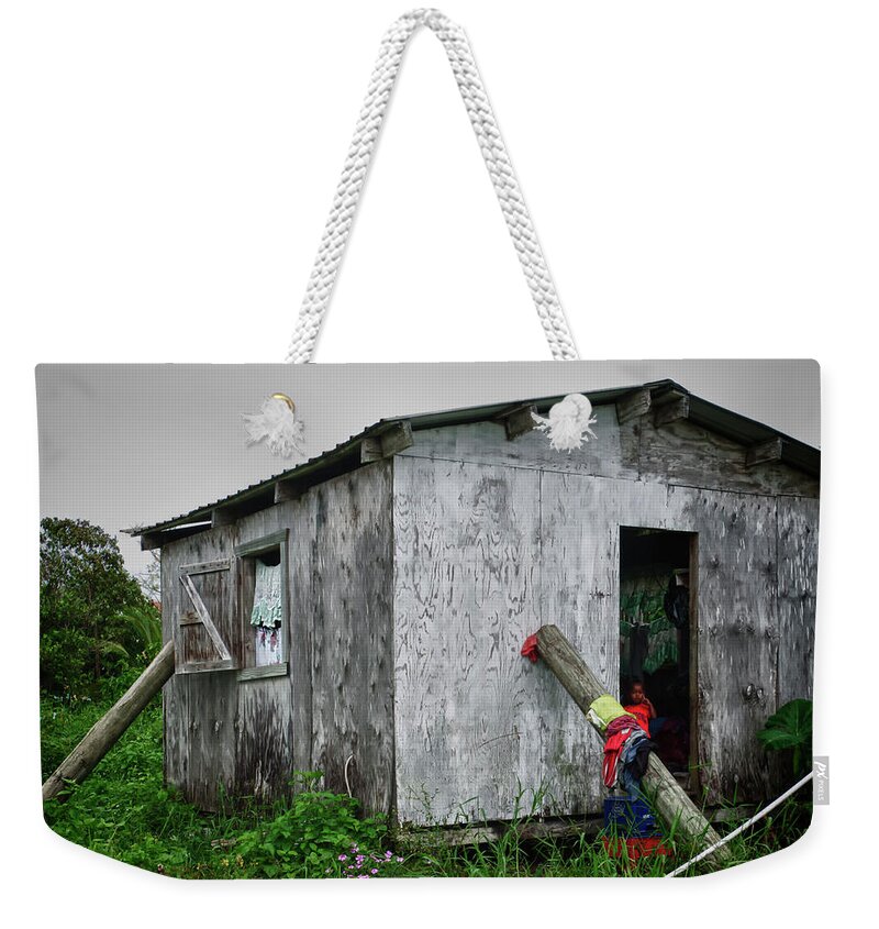 Shack Weekender Tote Bag featuring the photograph Lace Curtains by Jessica Levant