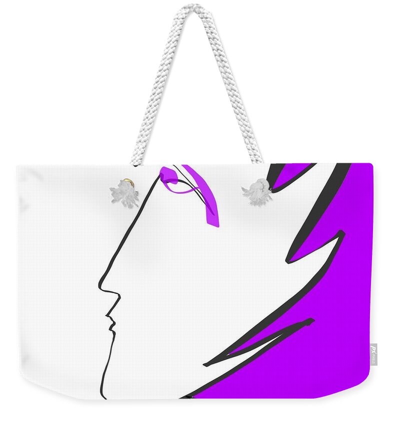 Violet Weekender Tote Bag featuring the digital art Ladyfingers by Jeffrey Quiros