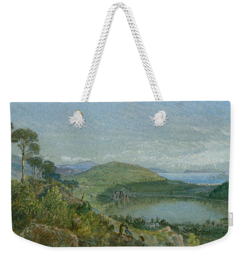19th Century Art Weekender Tote Bag featuring the painting Lago Avernus by William Trost Richards