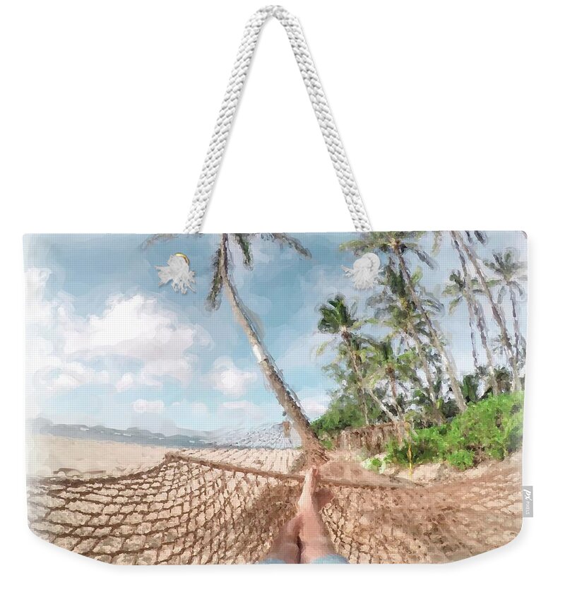 Laid Back Weekender Tote Bag featuring the painting Laid Back by Harry Warrick