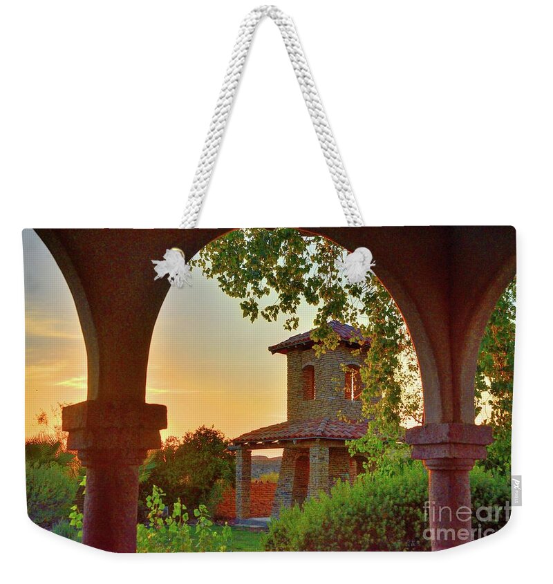 Michael Tidwell Photography Weekender Tote Bag featuring the photograph Lajitas Sunrise by Michael Tidwell
