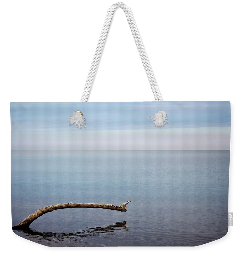 Lake Erie Weekender Tote Bag featuring the photograph Lake Erie Tranquility by Shawna Rowe